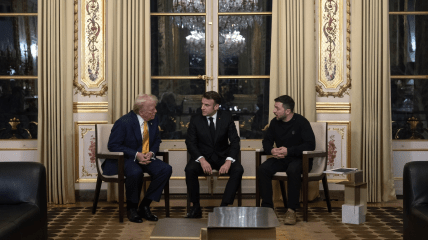 Трамп, Макрон и Зеленский