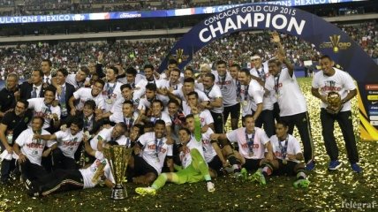 Сборная Мексики - обладатель Золотого кубка КОНКАКАФ-2015 (Фото+Видео)