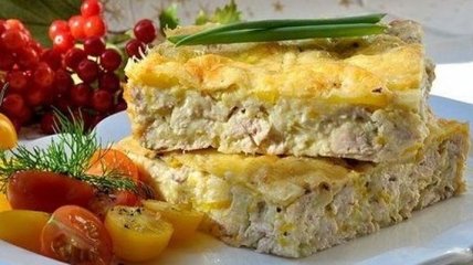 Рецепт дня: запеканка из кабачков, с курицей и сыром