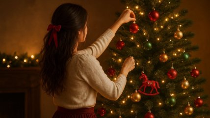 Украшение елки на Новый 2026 год