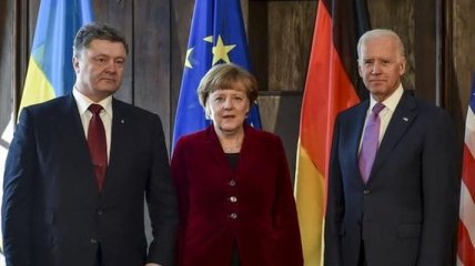 Стартовала встреча Порошенко, Байдена и Меркель
