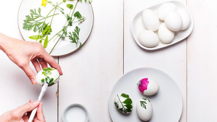 Мастер-класс: как сделать пасхальные яйца с растительными узорами
