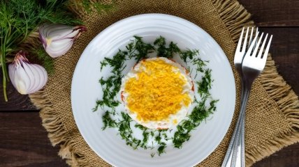 Необычный салат к новогодним праздникам