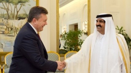 Янукович обсудил вопросы двухстороннего сотрудничества с Катаром