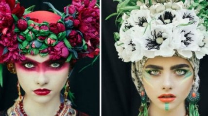 Цветочные мотивы: польские красавицы в роскошных национальных венках (Фото) 