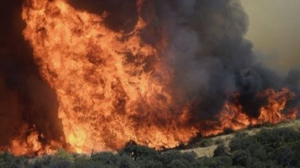 Пожар на греческом острове: часть поселка эвакуирована