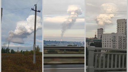 Дым виден из разных уголков города