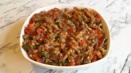 Рецепт закуски из баклажанов и перца