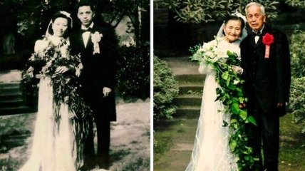 Эта пара воссоздала день своей свадьбы спустя 70 лет (Фото)