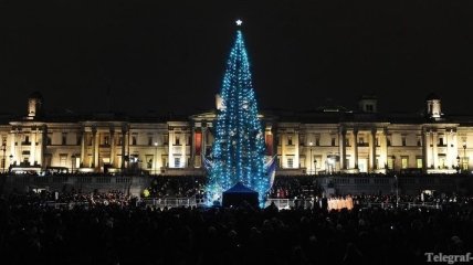 В центре Лондона зажглись огни главной елки Британии