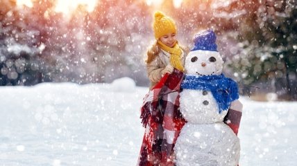 Привітання з першим снігом в картинках для найрідніших