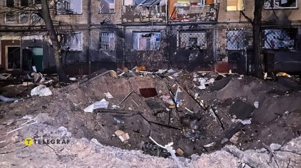 Последствия обстрела Киева в ночь на 13 декабря