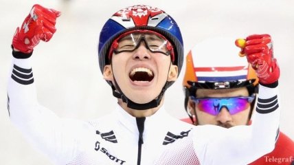 Кореец Хйоцзюн стал олимпийским чемпионом в финале-мясорубке на 1500 м в шорт-треке
