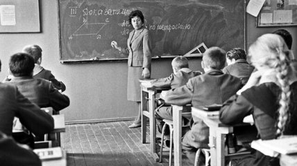 Урок геометрии в школе СССР
