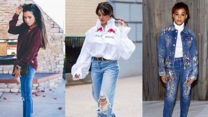 Мода 2019: стильные идеи нарядов с джинсами с завышенной талией