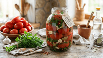 Маринованные "голые" помидоры