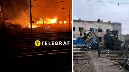 Залізниця після атаки російських БПЛА