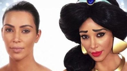 Ким Кардашян стала принцессой Жасмин из "Аладдина" (Видео) 