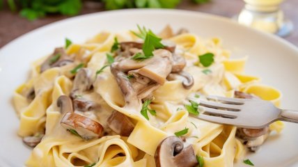 Паста с белыми грибами (видео)