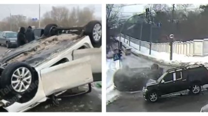 В Киеве произошли две "голливудские" аварии: видео с места и скандальные подробности