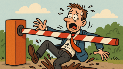 Мужчина поскользнулся