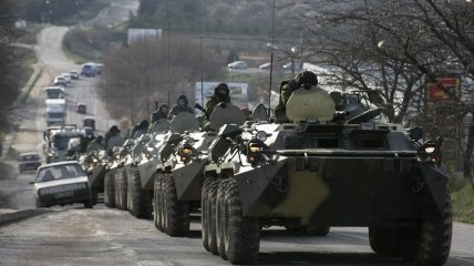 Колонна российских войск, иллюстративное фото