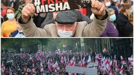 В Грузии прошел многотысячный митинг в поддержку Михаила Саакашвили