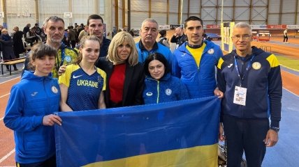 Первая леди Франции с украинскими атлетами