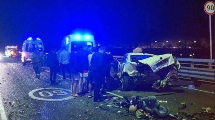 Фото аварії, в яку потрапила Собчак по дорозі в аеропорт