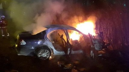 В Днепропетровской области сгорел автомобиль 
