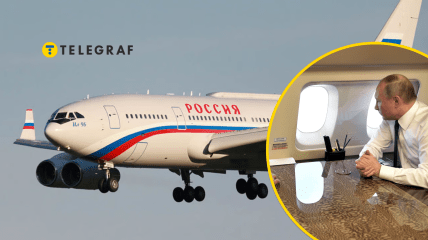 Владимир Путин в самолете