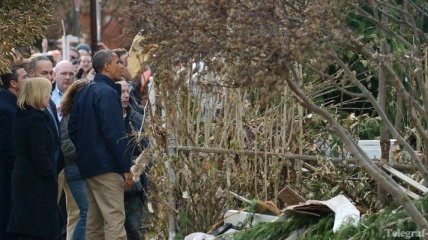 Барак Обама осмотрел пострадавшие от урагана районы Нью-Йорка