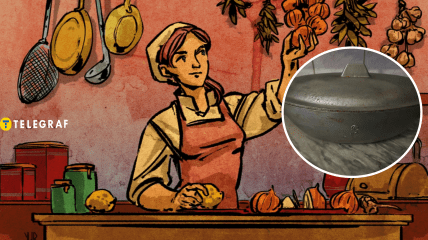 Господиня на кухні та гусятниця