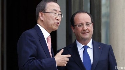 Франсуа Олланд обсудил с Пан Ги Муном работу инспекторов ООН в Сирию