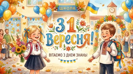 Листівки для привітання з 1 вересня