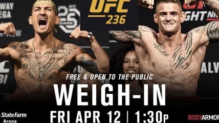 UFC 236: результаты взвешивания (Видео)