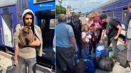 В Николаев прибыл эвакуационный поезд из Херсона