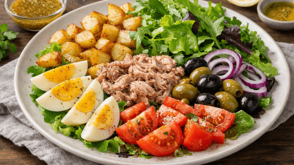 Салат с тунцем и картофелем