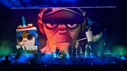 Группа Gorillaz прекратила выступление во время концерта