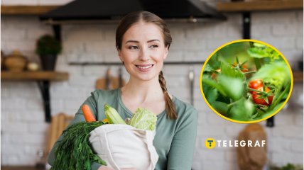 Жінка з овочами