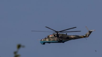 Белорусский вертолет в Польше