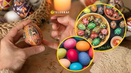 Пасхальные яйца могут иметь оттенки от белого до черного
