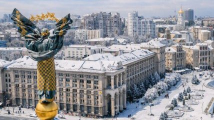 Киев под снегом