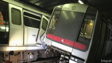 На станции метро в Гонконге столкнулись два поезда, есть пострадавшие