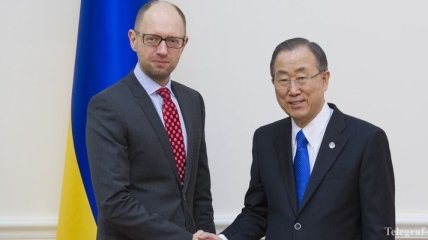 Яценюк попросил генсека ООН о помощи в освобождении заложников