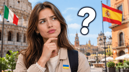Украинка в Европе