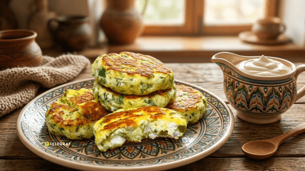 Сирники з вареним яйцем та зеленню