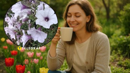 Ампельная петуния Тайдал Сильвер