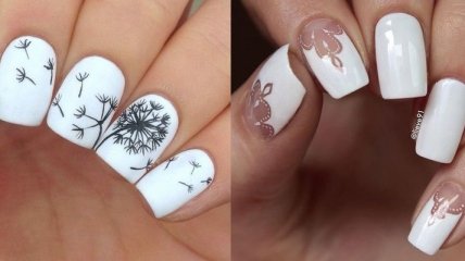 Маникюр 2018: восхитительные идеи дизайна ногтей в белом цвете (Фото)