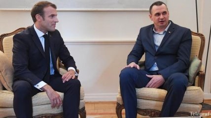 В Страсбурге произошла встреча Макрона и Сенцова (Видео)